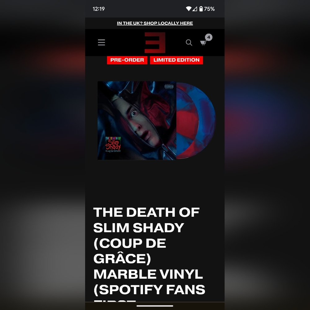 The Death of Slim Shady Marble Vinyl-Spotify Limited Edition